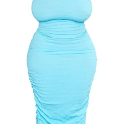Plus Robe Mi-longue Asymétrique Texturée Bleue -Jolie Vêtue Soldes Magasin 293a9dad1691046099096f1ba6b16268ff3f4608 cnd9986 5