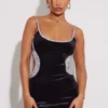 Robe Moulante En Velours Noir à Bordure Strassée Et Bretelles -Jolie Vêtue Soldes Magasin 29ae55a64413185d1c25c0ae428dfc3339066aed cnb8023 1