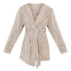 PRETTYLITTLETHING Robe De Chambre Gris Clair Duveteuse à Capuche -Jolie Vêtue Soldes Magasin 2ac2483ba68853992d4c1072a5c230c04a56930a cmc5058 5
