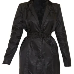 Robe Blazer Oversize Noire En Nylon -Jolie Vêtue Soldes Magasin 2ac2aba3d3e8233aa1874fa125de281e91d40865 cmu5449 6