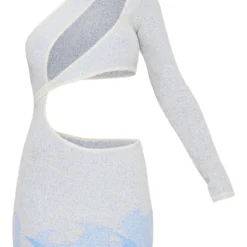 Robe Moulante En Maille éponge Bleu Ciel à Flamme Et épaule Unique -Jolie Vêtue Soldes Magasin 2aeba0fe6feb67f368a45b39b4dcb7f8a6706e03 cnc6530 5