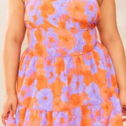 Plus Robe Droite En Popeline Orange Fleurie Froncée -Jolie Vêtue Soldes Magasin 2beb9e9d09c3caf2d870f21d2ecf05a02ae9194a cne4146 4