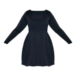 Plus Robe Bouffante Noire à Col Carré -Jolie Vêtue Soldes Magasin 2c9804c0f5fa6c9b62f3ec73c9693198fed50a25 cnc5167 5