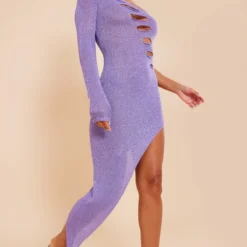 Robe Asymétrique Lilas En Maille Tricot Pailletée -Jolie Vêtue Soldes Magasin 2cf5802c19f95aef3e8d342d27d171080299e3ba cnc3256 3