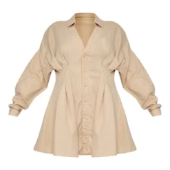 Plus Robe Chemise Oversize En Maille Tissée Beige à Détail Plissé Et Boutons 11 Plus Robe Chemise Oversize En Maille Tissée Beige à Détail Plissé Et Boutons -Jolie Vêtue Soldes Magasin 2d5a6eb0bff3a53ae6620e135501008f2e4d2262 cnc7303 5