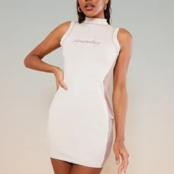 PRETTYLITTLETHING Robe Moulante Gris Pierre à Coutures Contrastantes Et Dos Nageur -Jolie Vêtue Soldes Magasin 2d819da3612f9153bf60a19a7fd0046e4ea98df3 cnc2662 4