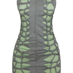 Petite Mini Robe Déchirée Kaki Style Tressé -Jolie Vêtue Soldes Magasin 2d873275953b9434b4193fb8dc17fd540e9b3103 cnd3222 5