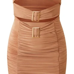 Robe Bustier Très Moulante Découpée Camel à Détail Boucles -Jolie Vêtue Soldes Magasin 2d87f3387345a08a32ea84d88d7d018c03840737 cnc7760 5