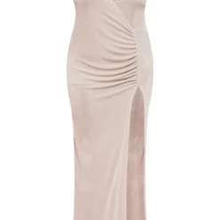 Plus Robe Longue Moulante Dos Nu Décolletée En Acétate Champagne -Jolie Vêtue Soldes Magasin 2dc6caf266c15c4ffca219cbb7b71350f679b5cb cnd9824 5