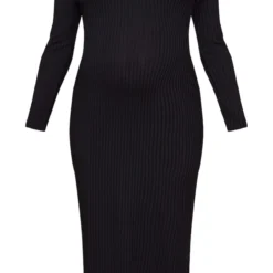 Logic Maternité Robe De Grossesse Mi-longue Côtelée Noir Foncé à Manches Longues -Jolie Vêtue Soldes Magasin 2fa1288e7560611c3f572083dc40cc0310092830 cnd0089 5