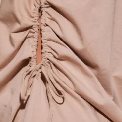 Robe T-shirt Sable Pâle Découpée à Fronces Sur Le Côté -Jolie Vêtue Soldes Magasin 2fce75c5de869f847dbc315fbc6cc3640d3ed243 cnd4029 4