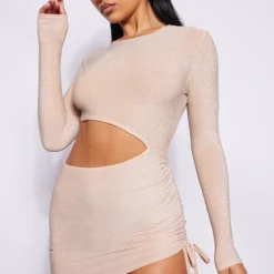 Mini Robe Dorée Métallisée à Découpe Et Fronces -Jolie Vêtue Soldes Magasin 30c1aa37853ecd55d7783fb4ea7964b09d3ef9e5 cna9043 4