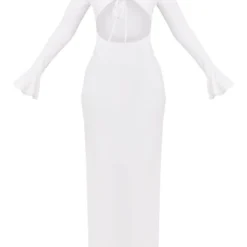 Shape Robe Moulante Longue Blanche à Découpes Et Manches Longues -Jolie Vêtue Soldes Magasin 3127a2c718a43c776f77118d92d7eb04d4611d0c cne9273 5