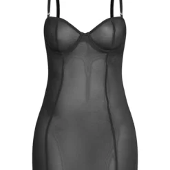 Fond De Robe Gainant En Mesh Fin Noir à Armatures -Jolie Vêtue Soldes Magasin 31c7bff491fc61480d031ee6587990eedf3792b7 cmt0483 6
