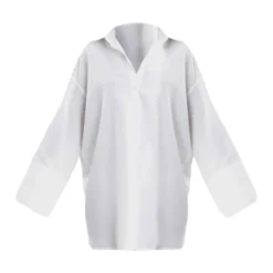 Robe Chemise Oversize En Popeline Blanche à Mancherons Larges -Jolie Vêtue Soldes Magasin 3219281caa80c7279b4b4ffc0d5f0452f45f7419 cnc6732 5