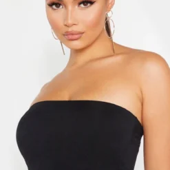 Petite Robe Bandeau Longue En Jersey Noir -Jolie Vêtue Soldes Magasin 324a10d1192ade7c7059259efeb03f08dbd9f7d3 cmf7051 5