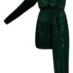 Robe Moulante Asymétrique En Sequins Vert émeraude Effet Drapé -Jolie Vêtue Soldes Magasin 32d4880f624ad8773126ef7d07a08c8304850996 cnb3649 5