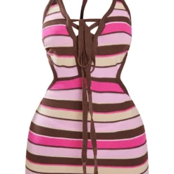 Petite Robe Courte En Maille Tricot Muticolore Dos Nu -Jolie Vêtue Soldes Magasin 32ebdac10962f45588162ccd0bdc3cff698e35ca cne2389 5