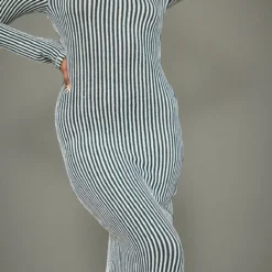 Robe Mi-longue Côtelée Bicolore Kaki à Col Montant -Jolie Vêtue Soldes Magasin 32f49dd47225d957a0b782549eb50649bb5aae85 cnc2875 4