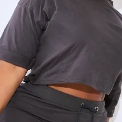 Plus Robe T-shirt Anthracite Découpée -Jolie Vêtue Soldes Magasin 33296246fd69c2d48df79f221ff8655a6ce9732d cna1591 4