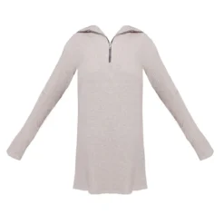 Tall Robe Pull Oversize Beige Côtelée à Col Montant Et Demi Zip -Jolie Vêtue Soldes Magasin 339809d075228d0ce5387d7ca940648dfb3123cb cnc4013 5