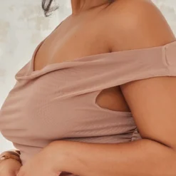 Plus Robe Mi-longue Asymétrique Froncée En Mesh Nude -Jolie Vêtue Soldes Magasin 34e9fcefec7e1e8b61db9afb22b8087d8a44d3a0 cnd3515 4