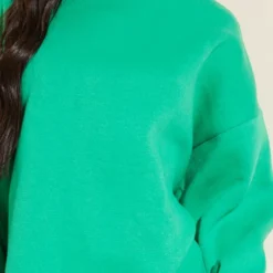 Robe Pull Oversize En Sweat Vert Vif -Jolie Vêtue Soldes Magasin 356a3cf530be5dbd1a466506b38ace800255aadf cmv1212 5