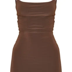 Robe Très Moulante Marron Doux Foncé à Bretelles -Jolie Vêtue Soldes Magasin 35ad8afba561da34769e40b53374f6b92a4ad4db cmp7790 6