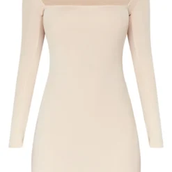 Logic Robe Moulante Côtelée Gris Pierre à Col Très Carré -Jolie Vêtue Soldes Magasin 35b0dc4d14097d2424af8875632c7a2a1cd59d44 cnb7257 5