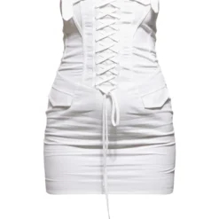 Robe Moulante Style Cargo Crème à Lacets Et Détail Boucles -Jolie Vêtue Soldes Magasin 35d72fc784c3e50c9403b27a8910a7746cea1b7e cnc7677 5