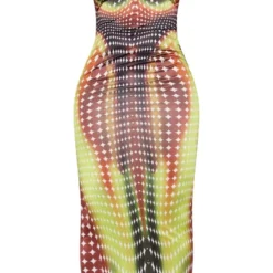 Shape Robe Longue Sans Manches Imprimé Abstrait Orange à Dos échancré -Jolie Vêtue Soldes Magasin 35fcc1fd0a2f0f8cfd14896e2c1245d203fd6fc0 cnd7451 5