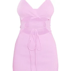 Robe Courte En Maille Tricot Lilas à Lacets Devant -Jolie Vêtue Soldes Magasin 35fd37b1523bfcf778c9f636919ad266186dda5b cnc9020 5