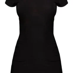 Robe Très Moulante Noire à Manches Courtes Et Dos échancré -Jolie Vêtue Soldes Magasin 3691d7d7cdcc0daf768aee732d12616e196f22a9 cnc7665 5