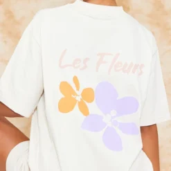 Robe T-shirt Crème Manches Courtes à Slogan Les Fleurs 10 Robe T-shirt Crème Manches Courtes à Slogan Les Fleurs -Jolie Vêtue Soldes Magasin 370041388c19305dc4d2cffcb8110d18d3815c17 cnd6440 4