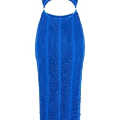 Robe Longue Bleu Cobalt à Large Découpe Très Déchirée -Jolie Vêtue Soldes Magasin 3723e252a8f64f2f2d9d40b2a71e8c5dfebbe599 cmw3666 6