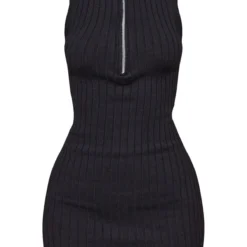Petite Robe Moulante En Maille Tricot Noire à Demi-zip -Jolie Vêtue Soldes Magasin 3779f04fa2294b06913443c7fb70cb1b512aaeb4 cnd2822 5
