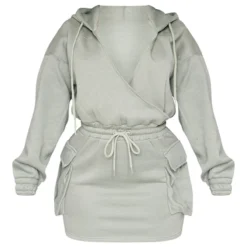 Shape Robe Pull Cache-coeur Vert Sauge Kaki Style Utilitaire à Décolleté Et Poches -Jolie Vêtue Soldes Magasin 381654abd8c218e92a489f0296ad402092abc7b2 cnb0928 5