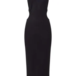 Robe Longue Noire Côtelée Texturée à Dos Nu Et Découpes -Jolie Vêtue Soldes Magasin 38278830d76c67c47eccf9606ce3a82c99b02ef1 cne2873 5