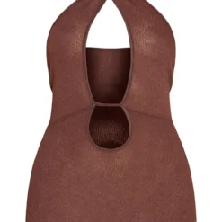 Robe Moulante Dos Nu En Maille Chocolat à Devant Croisé -Jolie Vêtue Soldes Magasin 383ebb70cbd03e3489dcb8d8eb31870310f7dc0b cmw9009 6