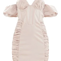 Robe Moulante Satinée Gris Pierre Froncée à Détail Corset Et Parties Contrastantes -Jolie Vêtue Soldes Magasin 38c039a2a57dbdfd895050e78ce1297015077104 cnd2306 5