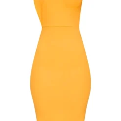 Robe Mi-longue Jaune à Bretelle Unique Drapée 9 Robe Mi-longue Jaune à Bretelle Unique Drapée -Jolie Vêtue Soldes Magasin 38c6c8874e76040875007064efc4b5d77de65fc1 clx3613 3