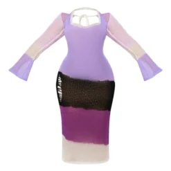 Plus Robe Longue En Maille Tricot Transparente Violette -Jolie Vêtue Soldes Magasin 3984d82bcbcfa4eec52933f8813f3a9e644daf1a cnd4947 5