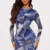 Petite Robe Moulante Imprimé Jean Bleu à Empiècements Contrastants -Jolie Vêtue Soldes Magasin 39c86673ceb003b7c1ae2300974f3f0021660883 cnb9924 1