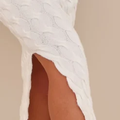 Robe Longue Blanche En Maille Tricot -Jolie Vêtue Soldes Magasin 3a5a786edf83a89deb6f56cd1a438d87334307b3 cmz8138 4