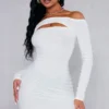 Robe Moulante Texturée Crème à Col Bardot Découpé -Jolie Vêtue Soldes Magasin 3aa157797c93b44137ac47a254c2bd594735321c cnc7756 1