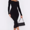 Robe Mi-longue Noire En Jersey à Noeud Sous Le Buste -Jolie Vêtue Soldes Magasin 3b68fec5585bccc37c5661b4ec00ba141f7f9fe8 cnc9056 1