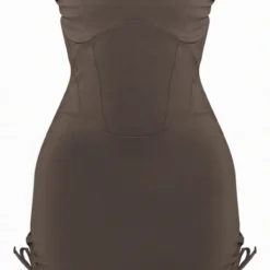 Petite Robe Moulante Kaki Cintrée à Lacets -Jolie Vêtue Soldes Magasin 3c05090b86f50bbec3174b05fde0ac98808a1b1b cnd4172 5