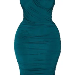 Plus Robe Moulante Longue Vert émeraude Froncée à épaule Unique -Jolie Vêtue Soldes Magasin 3c353a3d946df41ebab62c1dcdbce1bd1b872b02 cmu8698 6