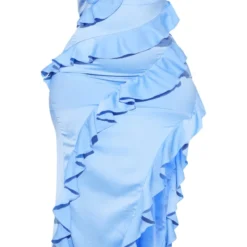 Plus Robe Longue Satinée Bleue à étages -Jolie Vêtue Soldes Magasin 3c4da02118c39a42ea0c58b7364909dcc3521aab cnd4827 5