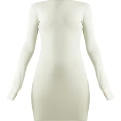 Robe Moulante Gris Clair Sculpt Mat à Manches Longues Et Trous Pour Les Pouces -Jolie Vêtue Soldes Magasin 3ce4df0f235f58f93f2f5a3db8f621a17ca084e0 cnc6362 5